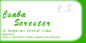 csaba serester business card